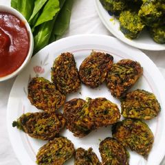 A picture of Spinach Vadi.