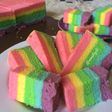 Steamed Rainbow Cake (#kamismanis)