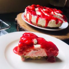 A picture of Strawberry Cheesecake 🍓 🧀 🍰.