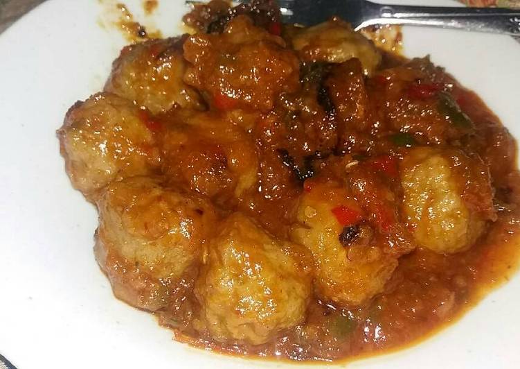 Resep Bakso goreng pedas Lezat