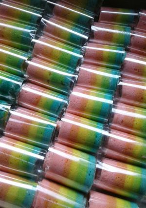Foto resep Mini Rainbow Roll Cake