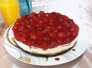 صورة لوصفة تشيز كيك الكرز