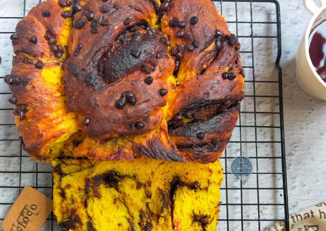 Pumpkin Chocolate Babka