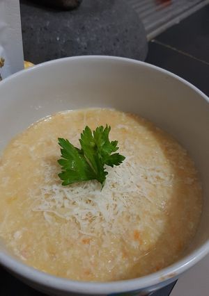 Foto resep Shrimp and corn soup with cream cheese