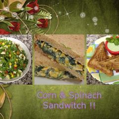 A picture of Corn & Spinach Sandwich.