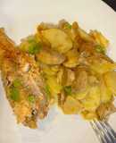 Besugo al NO HORNO con patatas y verduras 🐟🧅🍅🥔