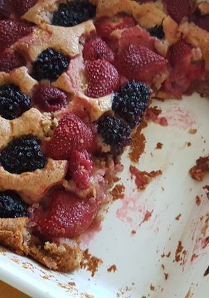 A picture of Mixed berries cake.