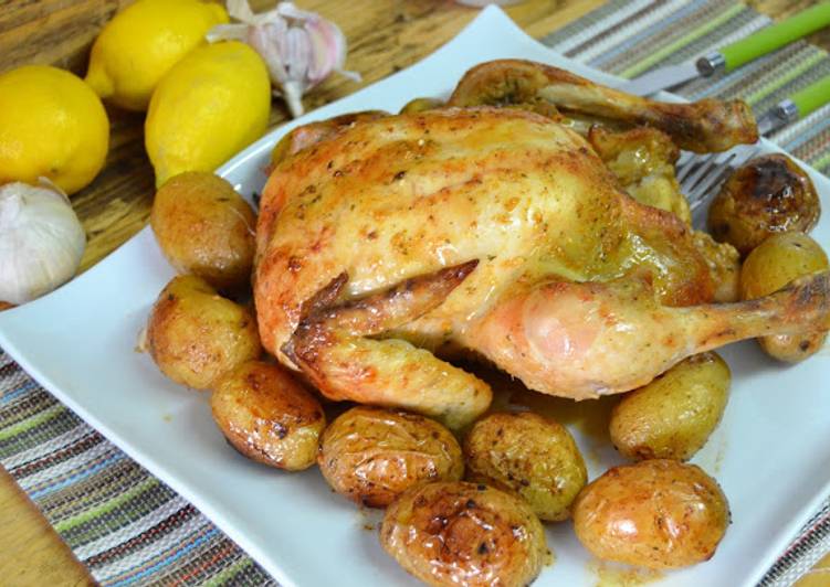 Pollo asado al ajo y limón (Crock Pot)