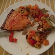 Salmón con verduras "y de paso caldo de verduras para reservar"