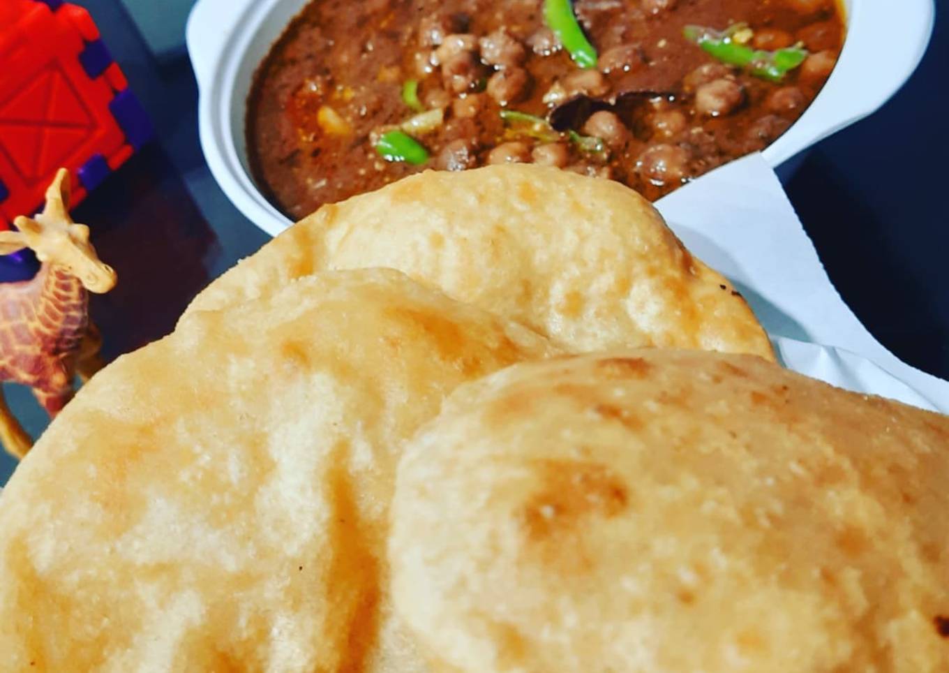 Chole bhature(wheat bhatura)