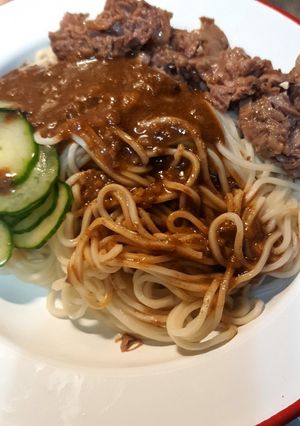 麻醬牛腱乾拌麵 的食譜成品照片