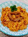 Orzo à la sauce tomate merguez 🥣
