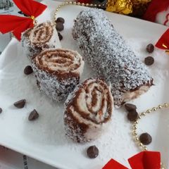 A picture of Chocolate coconut bread roll.