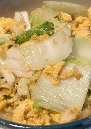 Foto resep Tumis sawi putih telur simple