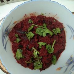 A picture of Beet Root Kurma.