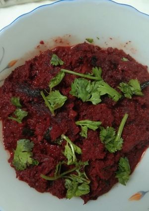 A picture of Beet Root Kurma.