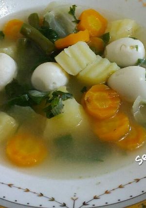 Foto resep Sop sayur telor puyuh
