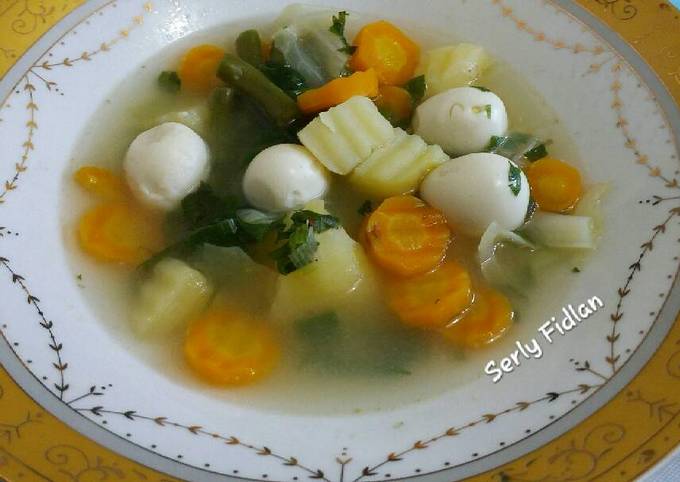 Resep Sop  sayur telor puyuh  oleh Dapur fierly dan io 