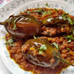 A picture of Stuffed Spicy Baby Eggplants.