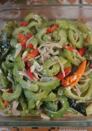 Foto resep Tumis pare campur teri