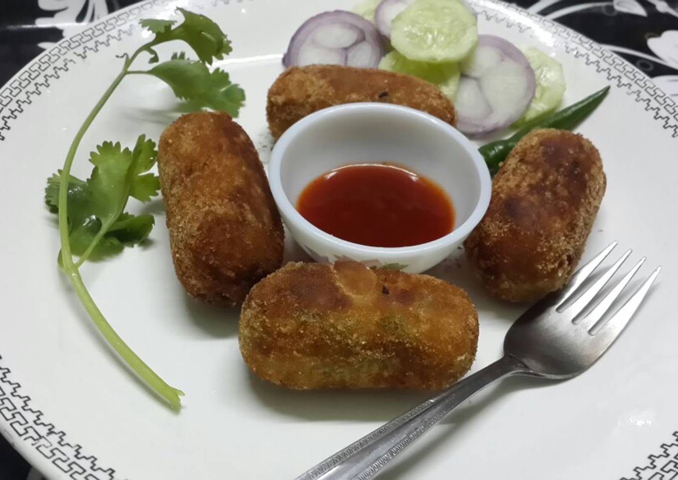 Potato cabbage croquettes