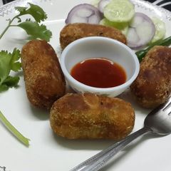 A picture of Potato cabbage croquettes.