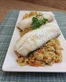 Cuscús con bacalao al vapor