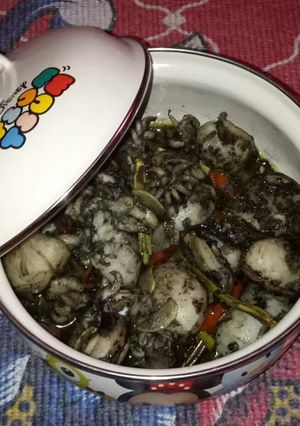 Foto resep Sotong tumis tinta hitam