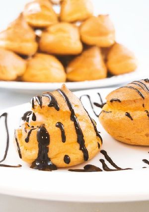 Profiterol vaníliás krémmel, glutén és tejmentesen recept fotója