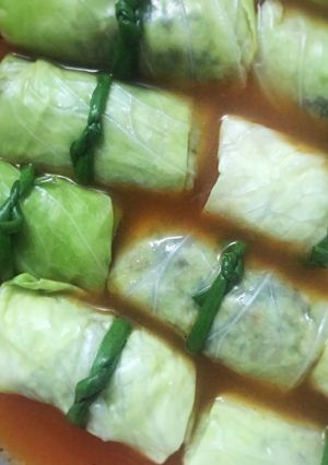 Hình của món Bắp cải cuộn thịt.