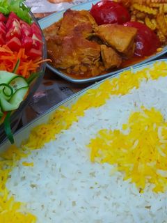 عکسی از دستور پلو و خورشت مرغ