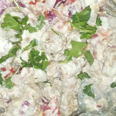 A picture of Nutritious and delicious Soyabean curd salad 🥗.