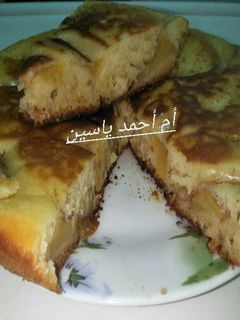صورة لوصفة تورتة التفاح في المقلاة
