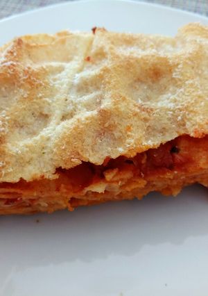 A picture of Lasagna di pane carasau e ragú.