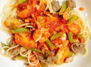 Hình của món Mì ý hải sản.