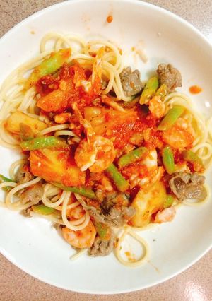 Hình của món Mì ý hải sản.