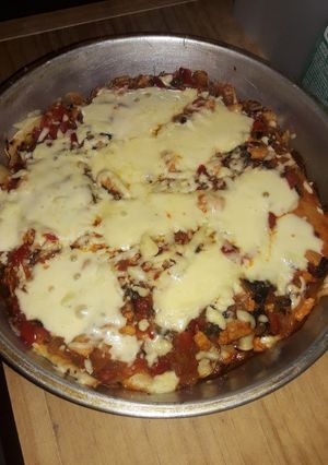 Una foto de Canelones de acelga y pollo