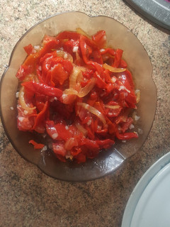 Una foto de Ensalada de pimientos asados