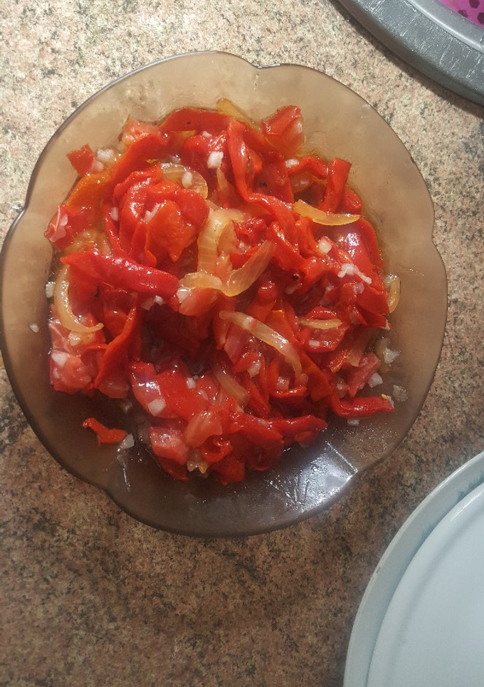 Una foto de Ensalada de pimientos asados