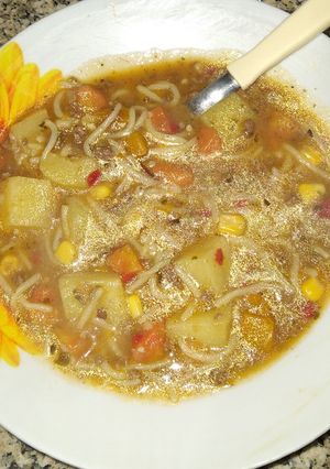Una foto de Guiso de fideo entrefino