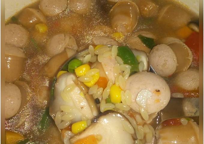 Recipe of Homemade Sausage Soup with Orzo