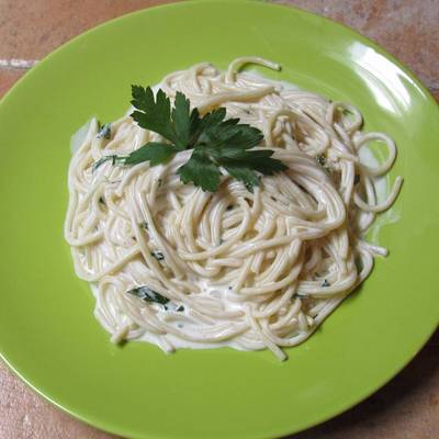 Arriba 98+ imagen receta de espagueti blanco con queso crema