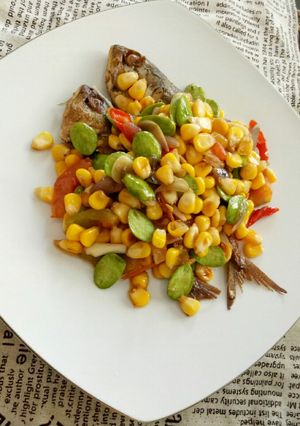 Foto resep Tumis Ikan Asin Peda Jagung manis dan pete