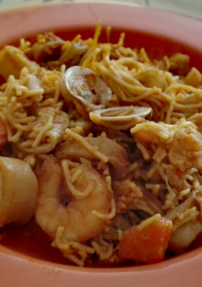 Una foto de Fideos integrales a la marinera