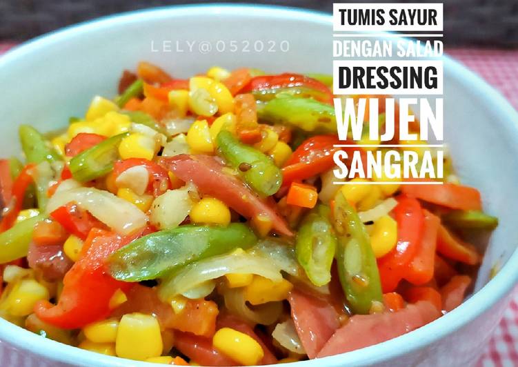 Tumis Sayur dengan Salad Dressing wijen sangrai