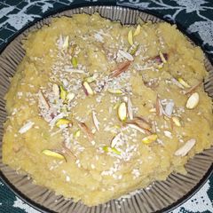 A picture of Sesame Gram flour Halwa.