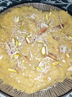 A picture of Sesame Gram flour Halwa.