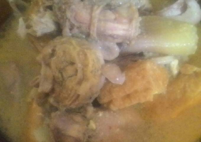 Cara Membuat Sayur nangka muda,tahu,kepala ayam kuah santan endesss.. Menu Enak