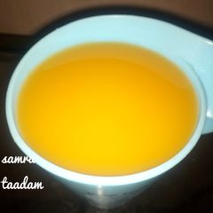 A picture of Orange and mango juice.