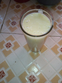 A picture of Banana peanut smoothie.